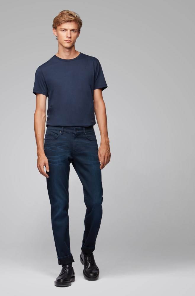 Hugo Boss Slim-fit jeans Mørke Blå | 1jhDsFLT