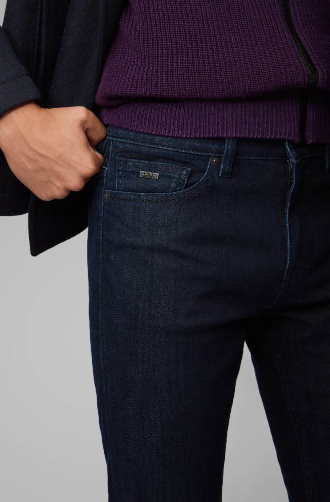 Hugo Boss Slim-fit jeans Mørke Blå | 8ZtbSPSD