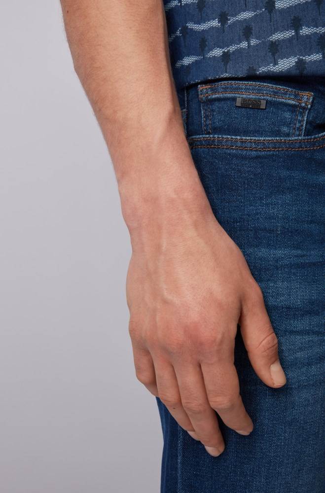 Hugo Boss Slim-fit jeans Mørke Blå | G0OpZAf9