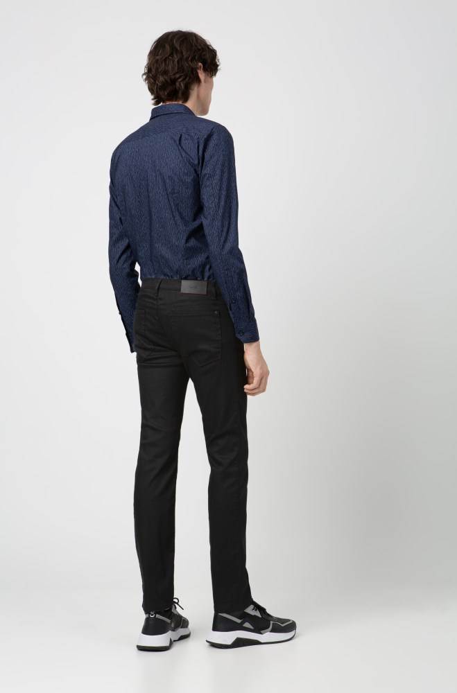 Hugo Boss Slim-fit jeans Svarte | wQVDUMjy