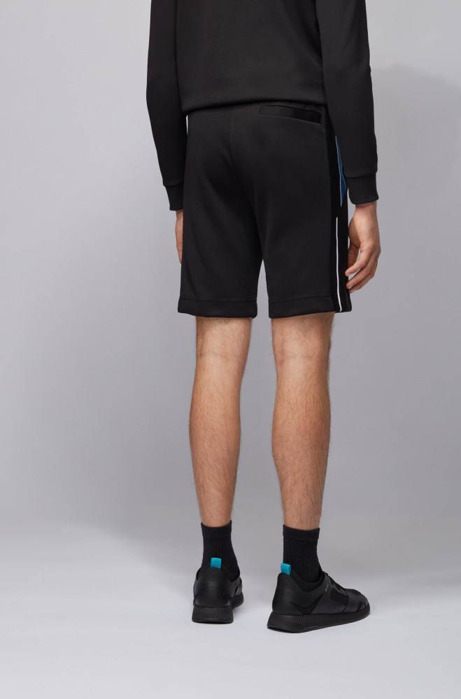 Hugo Boss Slim-fit jersey shorts Svarte | PqzvMnR2