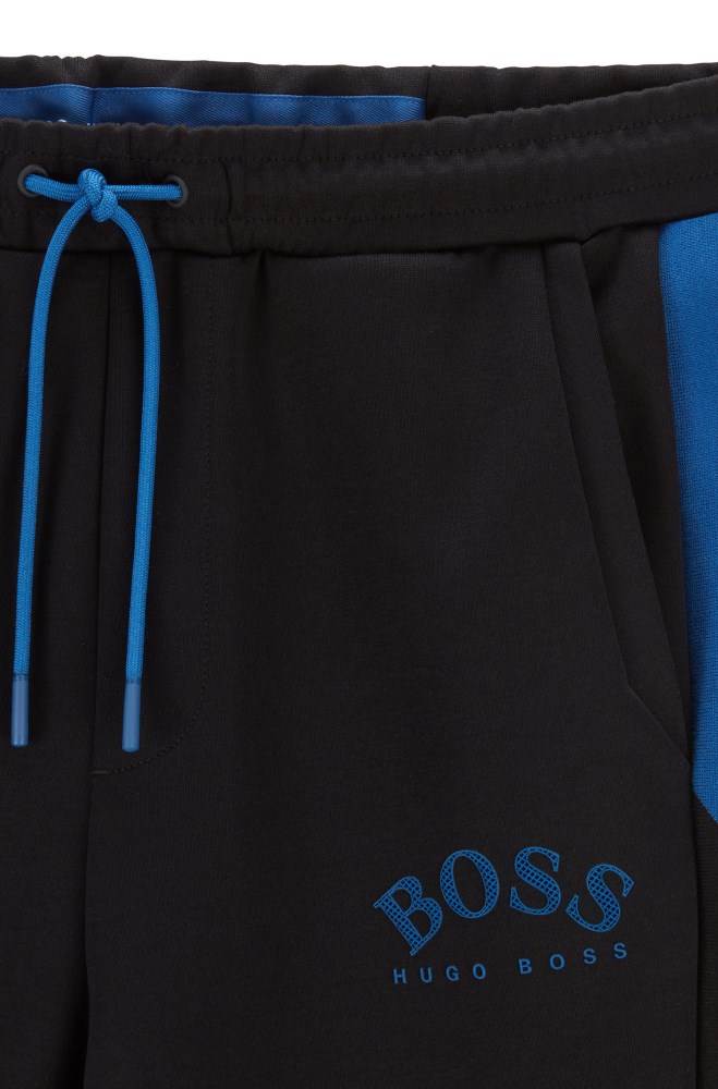 Hugo Boss Slim-fit jersey shorts Svarte | PqzvMnR2