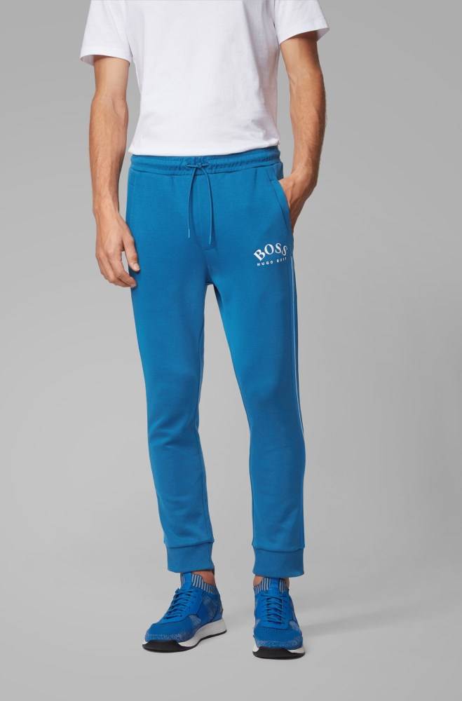 Hugo Boss Slim-fit jogging trousers Blå | SM7T9Kiw