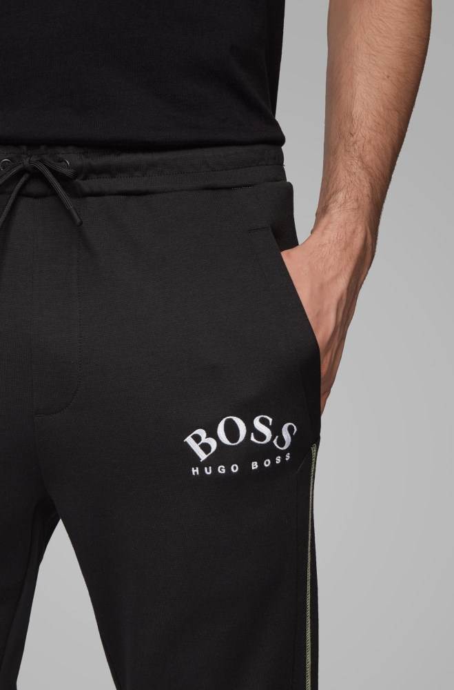 Hugo Boss Slim-fit jogging trousers Svarte | 0NOYBScP