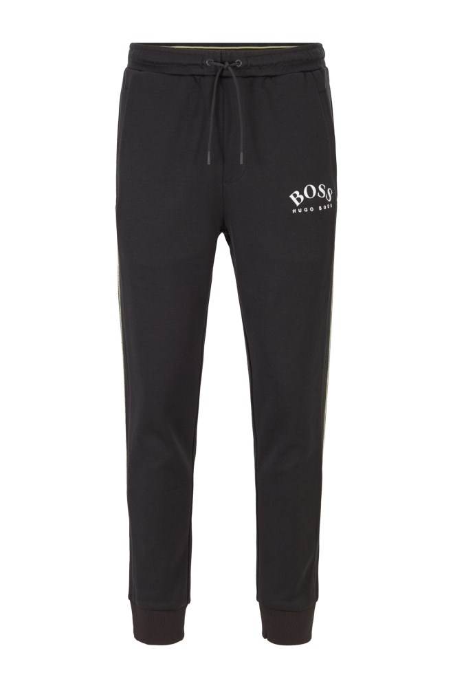 Hugo Boss Slim-fit jogging trousers Svarte | 0NOYBScP