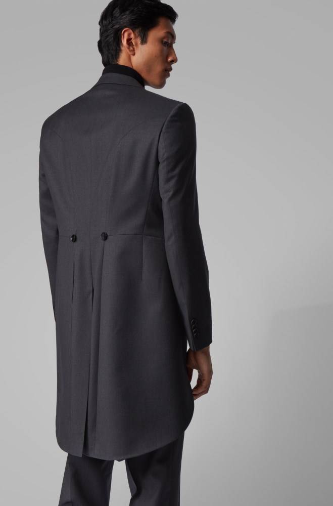 Hugo Boss Slim-fit morning coat Mørke Grå | 4R7dKt8v