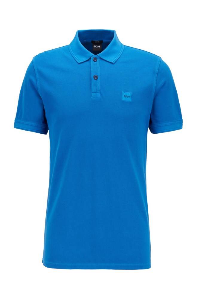 Hugo Boss Slim-fit polo shirt Blå | Qk3c2gHL