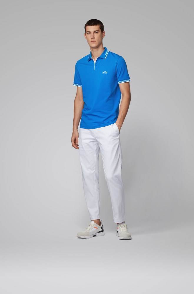 Hugo Boss Slim-fit polo shirt Blå | cENdNpIo