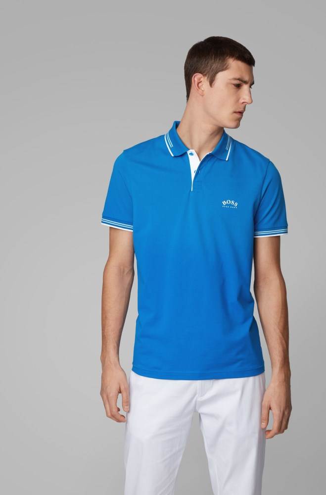 Hugo Boss Slim-fit polo shirt Blå | cENdNpIo