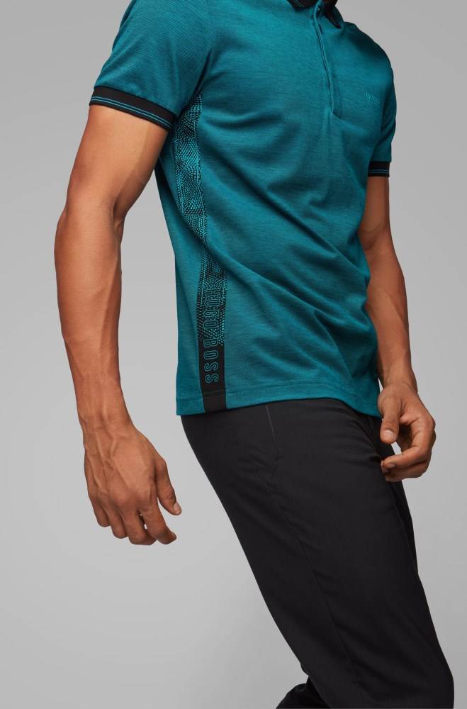 Hugo Boss Slim-fit polo shirt Blå | d57X1EzV