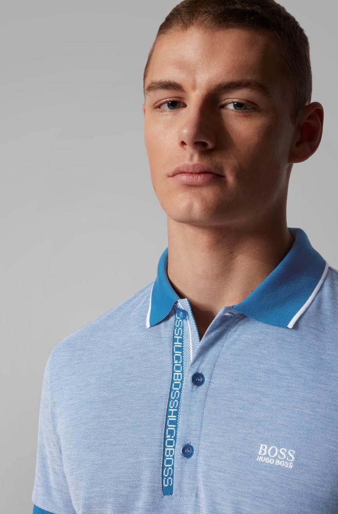 Hugo Boss Slim-fit polo shirt Blå | hmCO6ifg