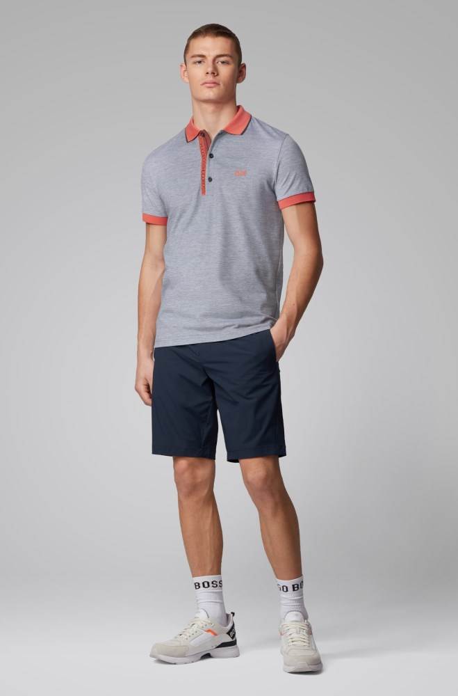 Hugo Boss Slim-fit polo shirt Blå | tUmsgVoi