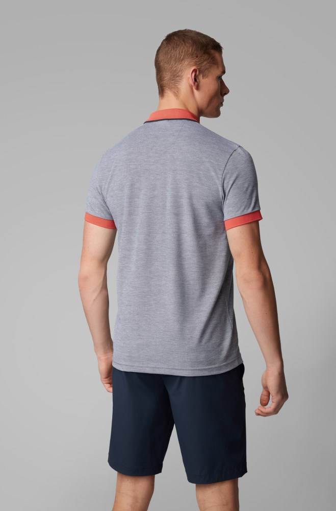 Hugo Boss Slim-fit polo shirt Blå | tUmsgVoi