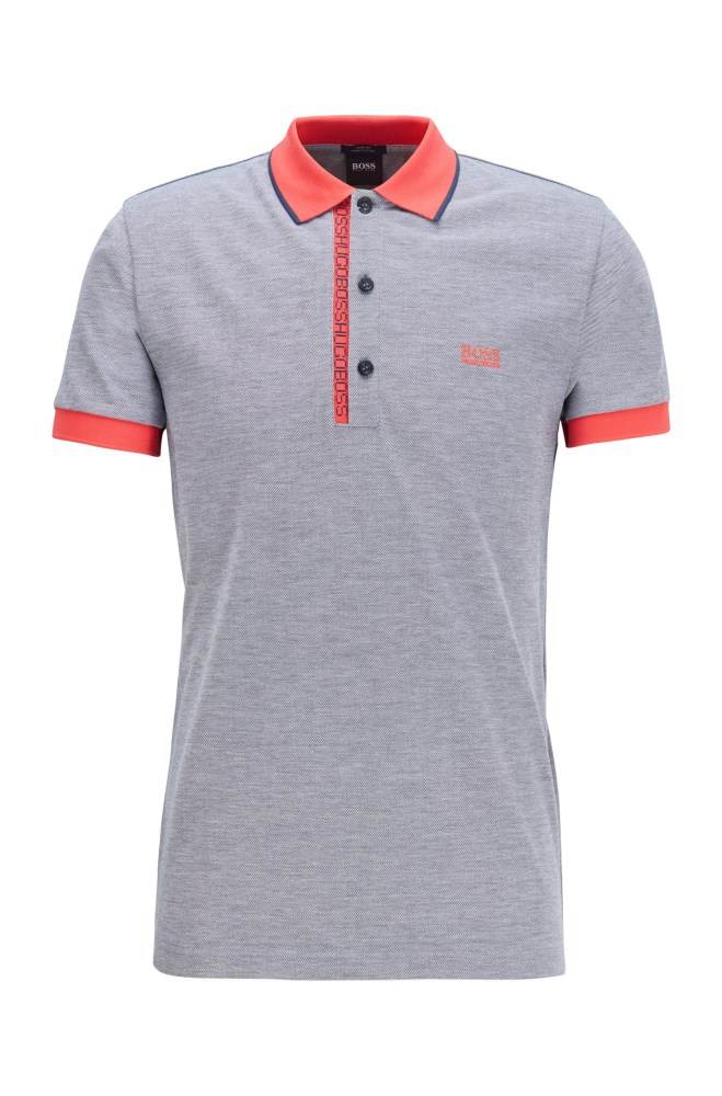 Hugo Boss Slim-fit polo shirt Blå | tUmsgVoi