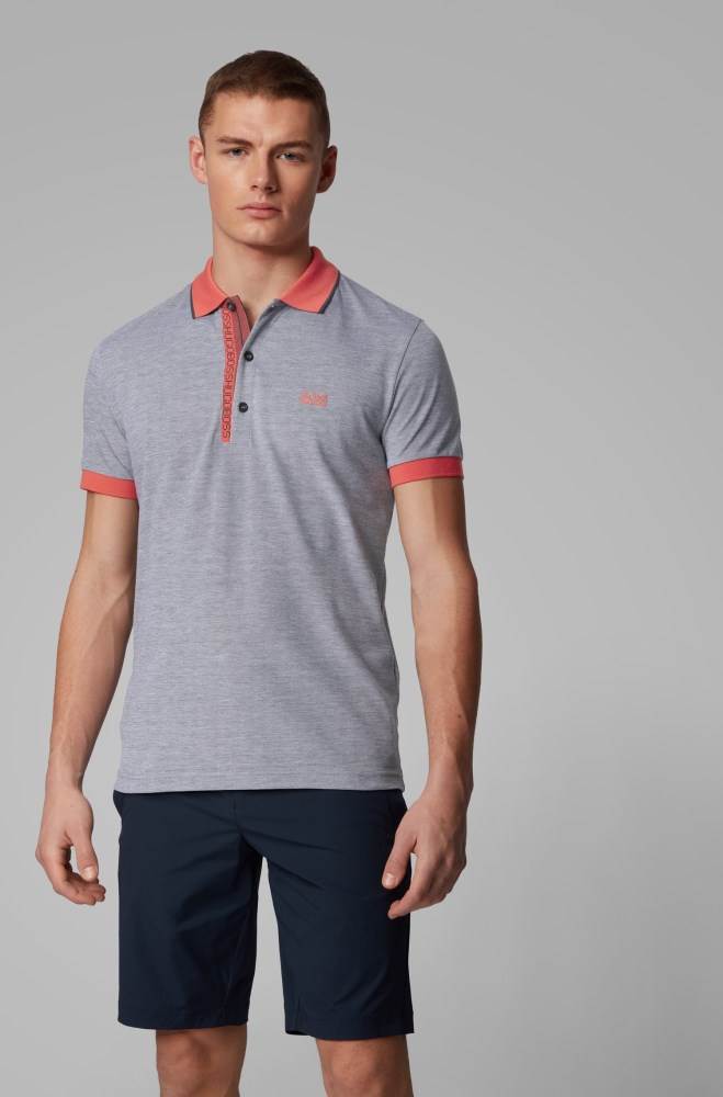 Hugo Boss Slim-fit polo shirt Blå | tUmsgVoi