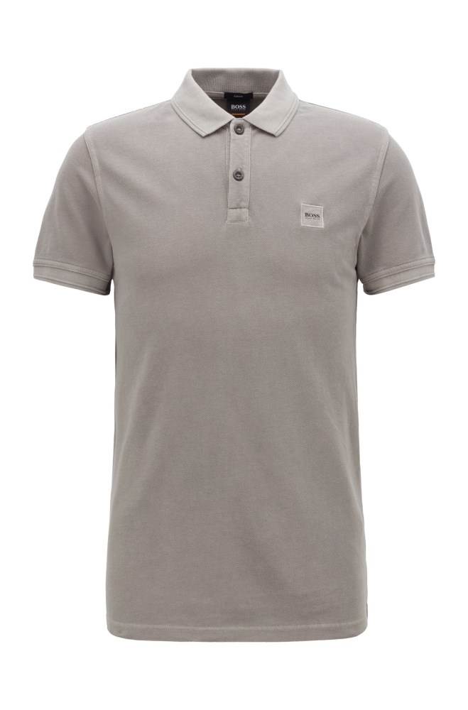 Hugo Boss Slim-fit polo shirt Grå | 5762eWxf