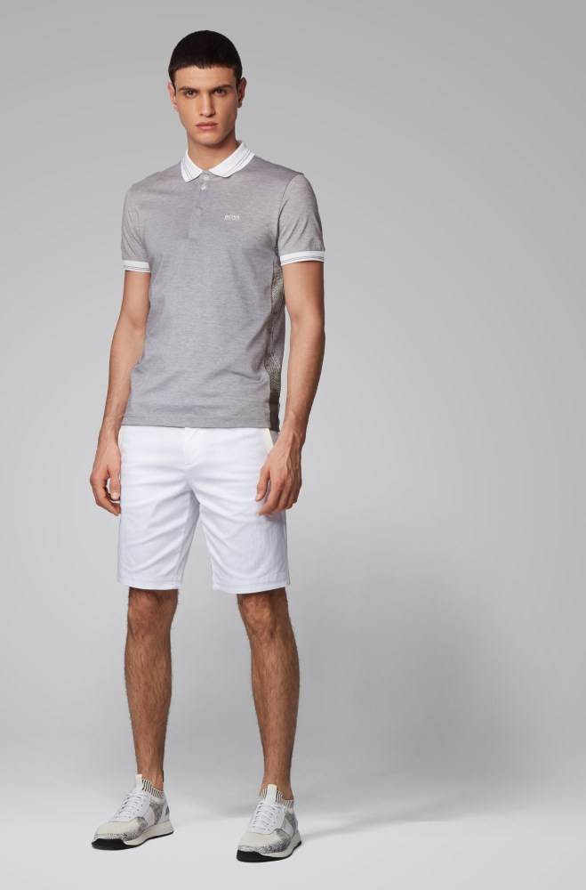 Hugo Boss Slim-fit polo shirt Grå | GvzHIopC