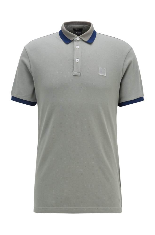 Hugo Boss Slim-fit polo shirt Grå | eaGMPViP