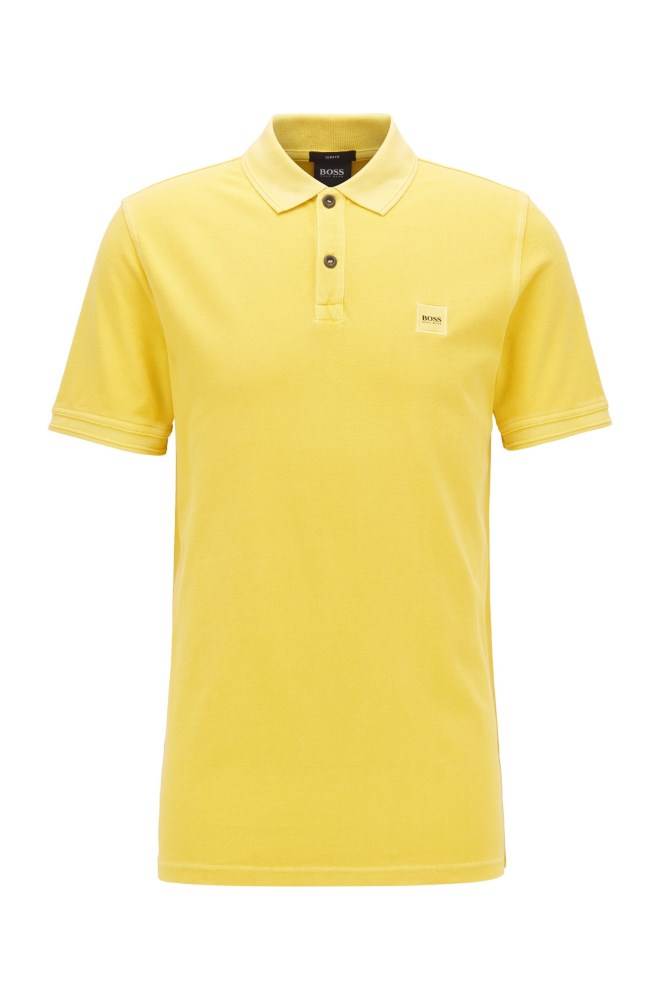 Hugo Boss Slim-fit polo shirt Gul | 4CtVotmN