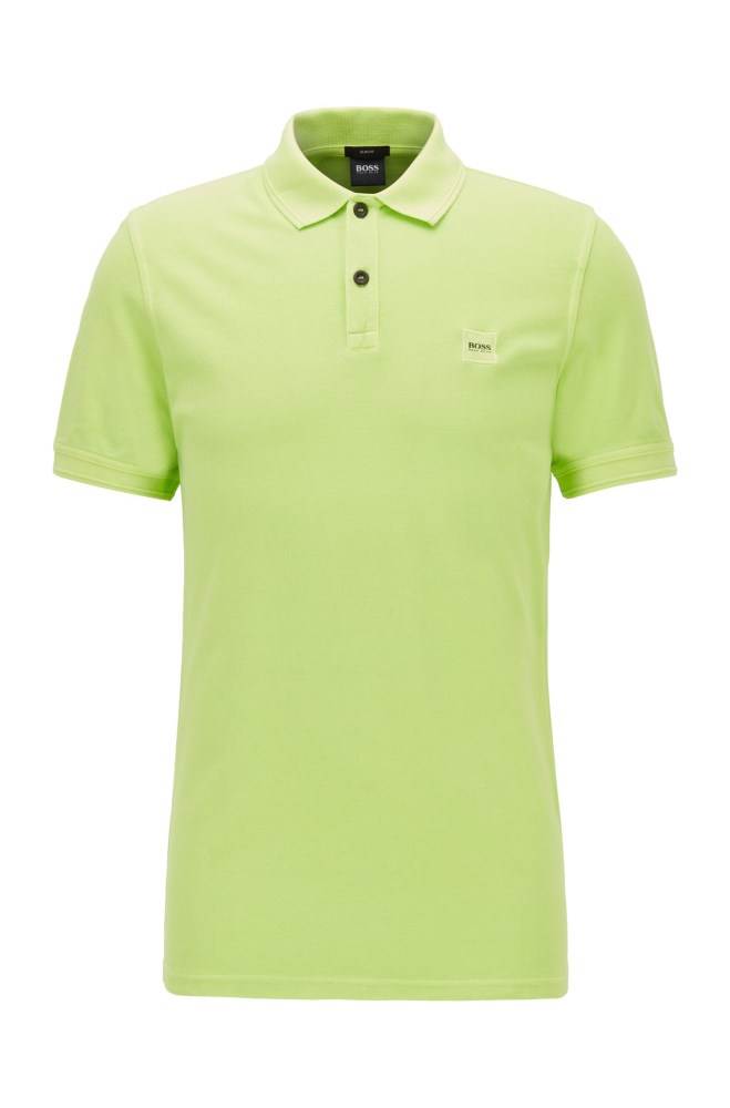 Hugo Boss Slim-fit polo shirt Gul | nA5SQRHp