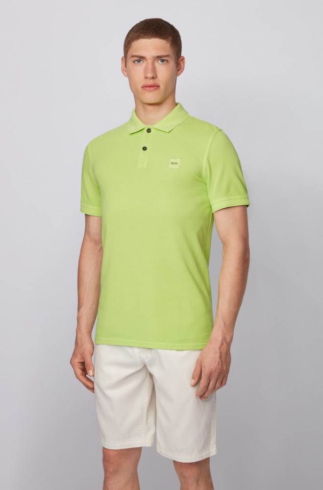 Hugo Boss Slim-fit polo shirt Gul | nA5SQRHp