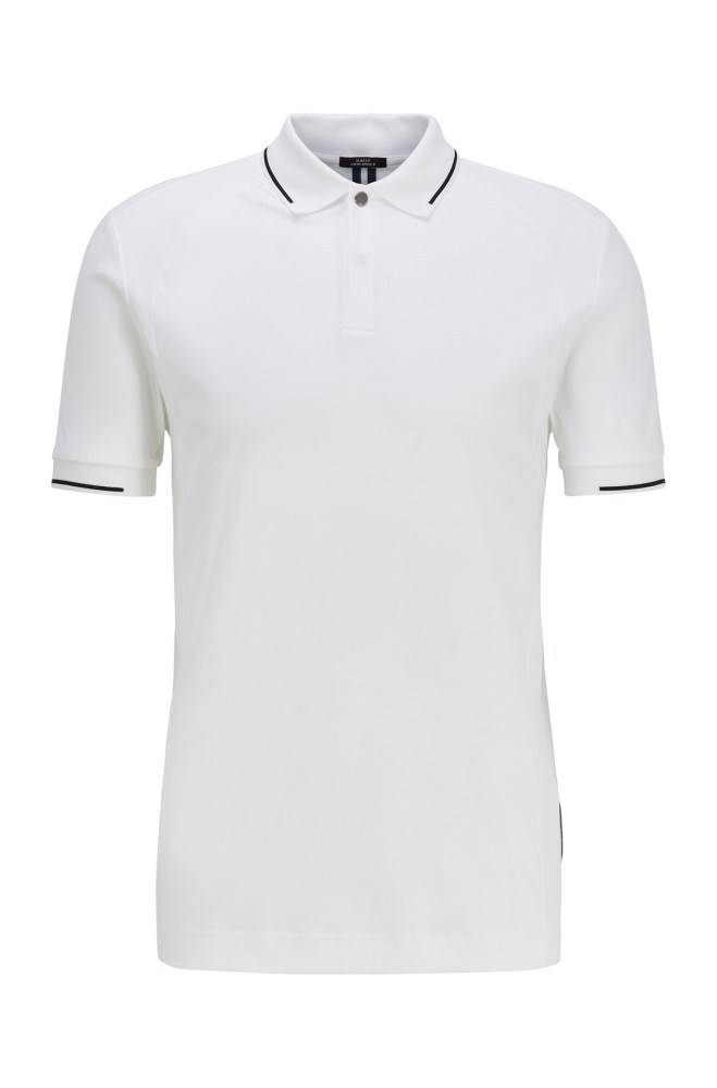 Hugo Boss Slim-fit polo shirt Hvite | Cqqg02jG