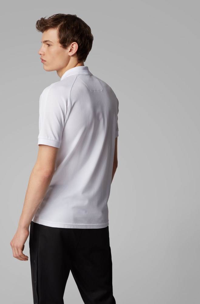 Hugo Boss Slim-fit polo shirt Hvite | DONwaSks