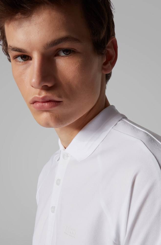 Hugo Boss Slim-fit polo shirt Hvite | DONwaSks