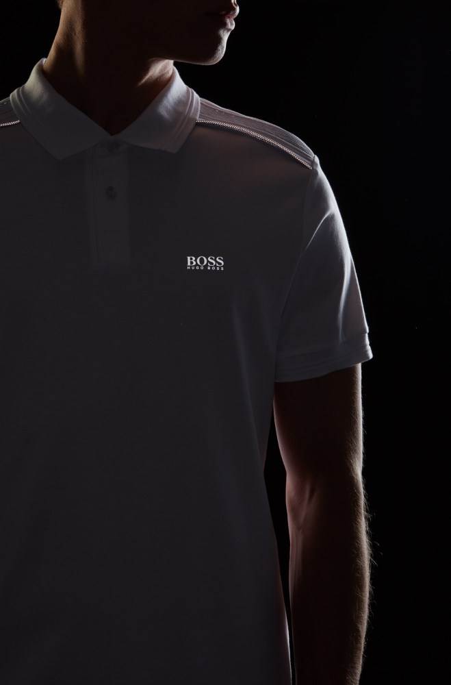 Hugo Boss Slim-fit polo shirt Hvite | S1hvYqws