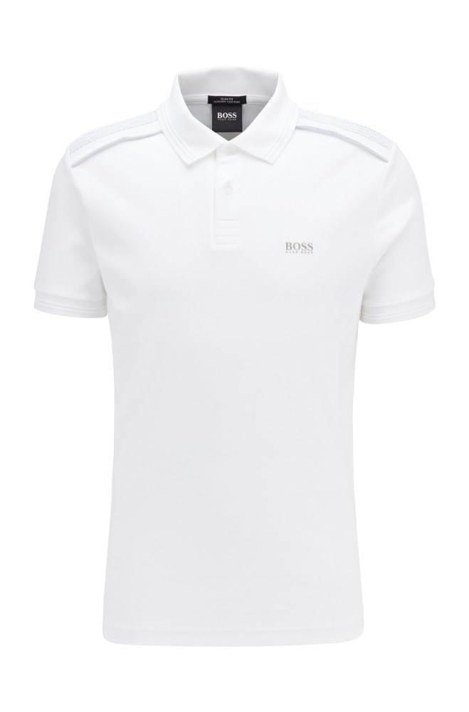 Hugo Boss Slim-fit polo shirt Hvite | S1hvYqws