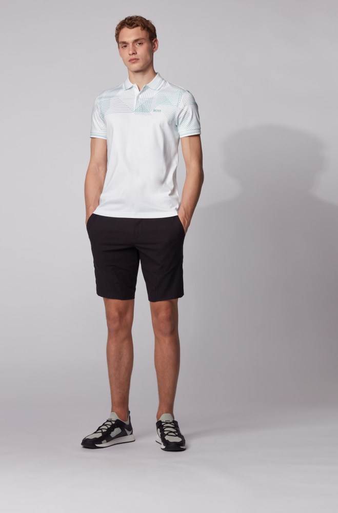 Hugo Boss Slim-fit polo shirt Hvite | g8tqB6xk