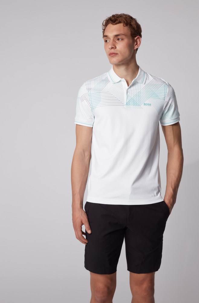 Hugo Boss Slim-fit polo shirt Hvite | g8tqB6xk