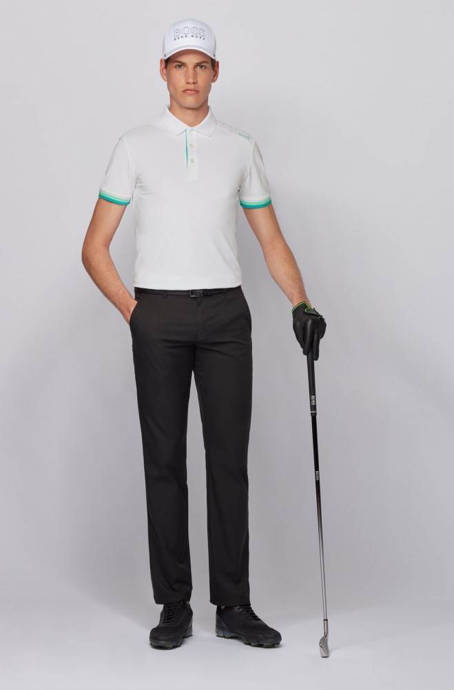 Hugo Boss Slim-fit polo shirt Hvite | m90Yx19E