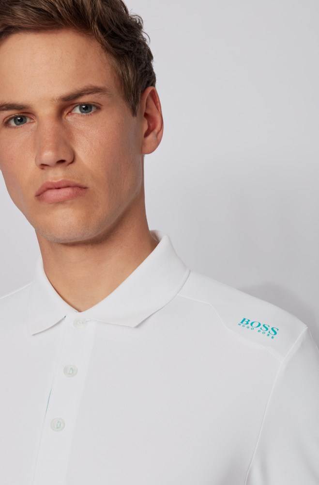 Hugo Boss Slim-fit polo shirt Hvite | m90Yx19E