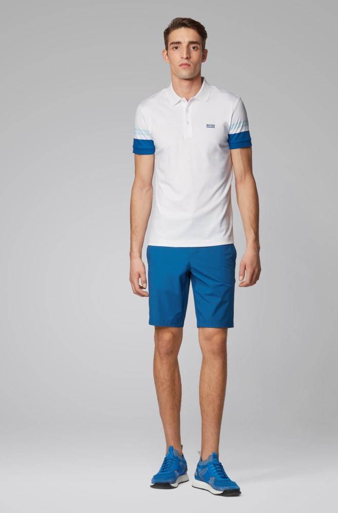 Hugo Boss Slim-fit polo shirt Hvite | oeUsbEz6