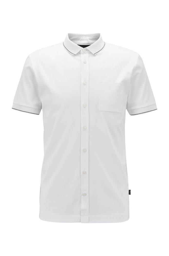 Hugo Boss Slim-fit polo shirt Hvite | q8o5zPul