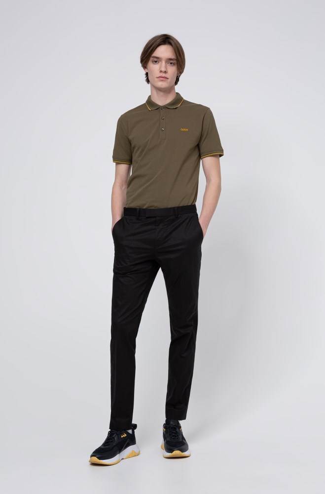 Hugo Boss Slim-fit polo shirt Khaki | sf1jSEGO