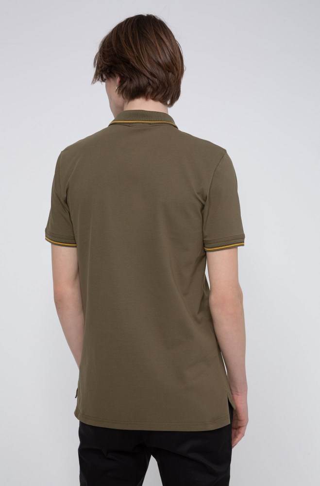 Hugo Boss Slim-fit polo shirt Khaki | sf1jSEGO