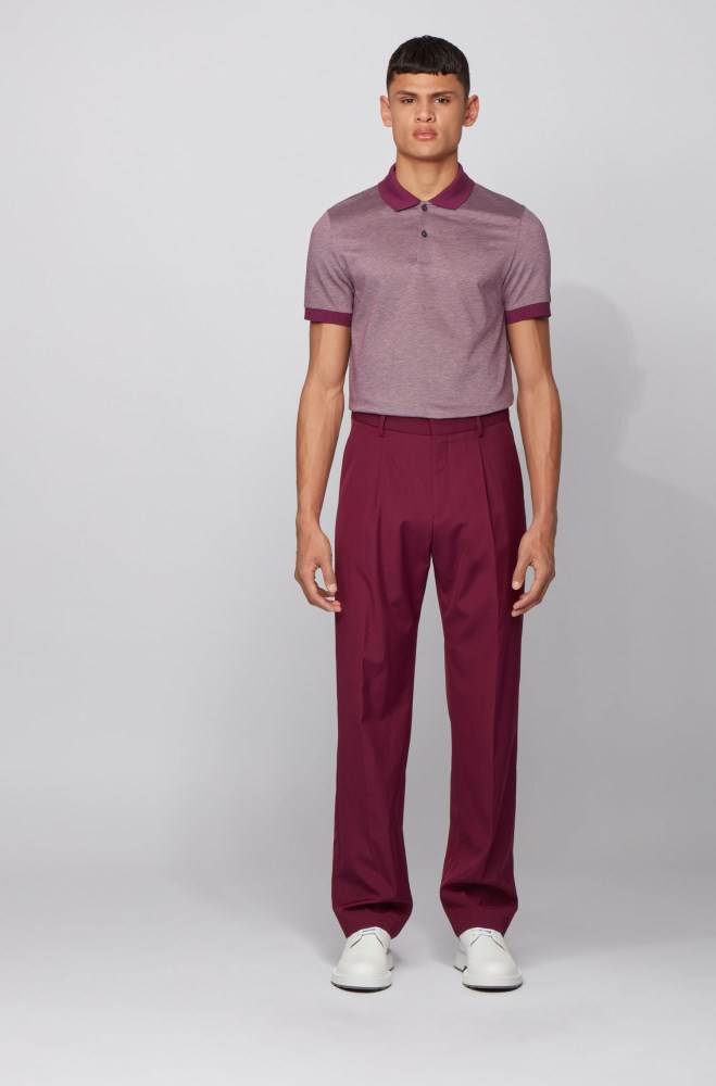 Hugo Boss Slim-fit polo shirt Lilla | VhIq7Rr8