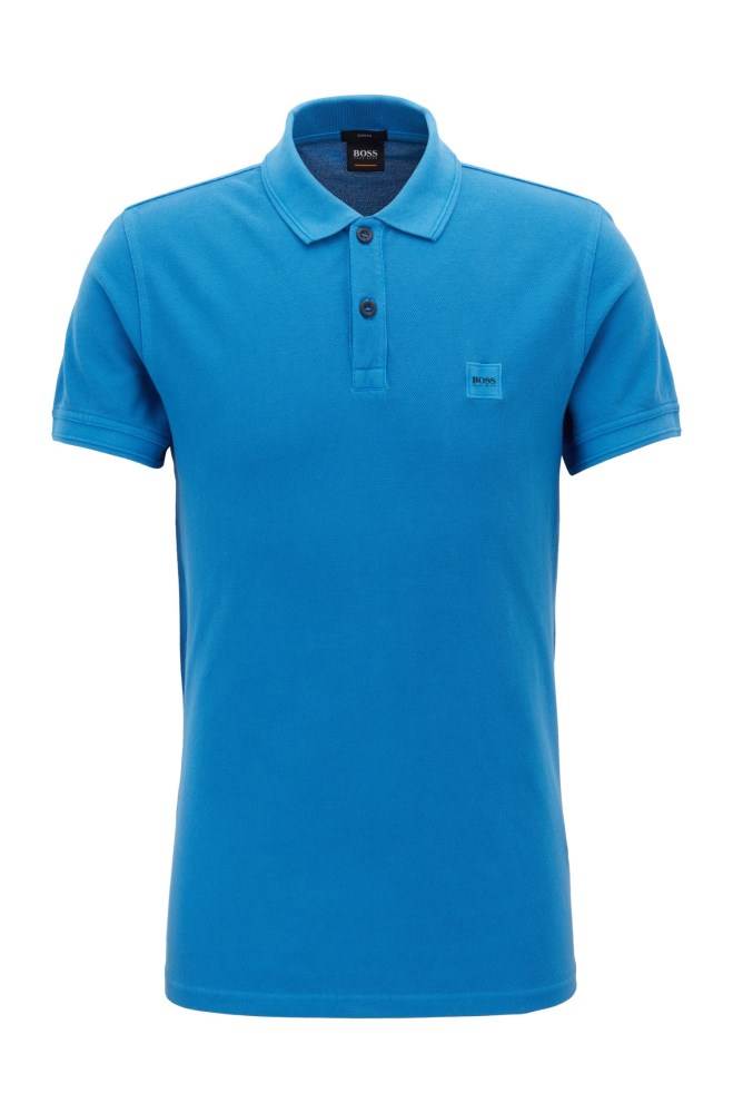 Hugo Boss Slim-fit polo shirt Lyse Blå | gsWDxLAS