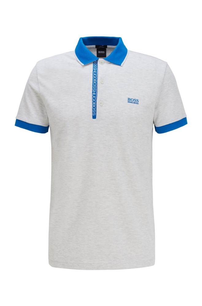 Hugo Boss Slim-fit polo shirt Lyse Grå | MLtZ4393