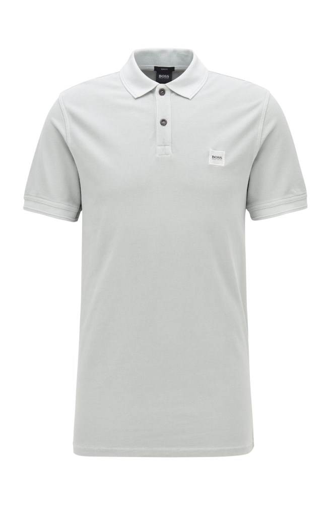 Hugo Boss Slim-fit polo shirt Lyse Grå | smH3qIIB