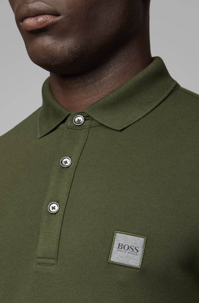 Hugo Boss Slim-fit polo shirt Lyse Grønn | TwOzgnJ7