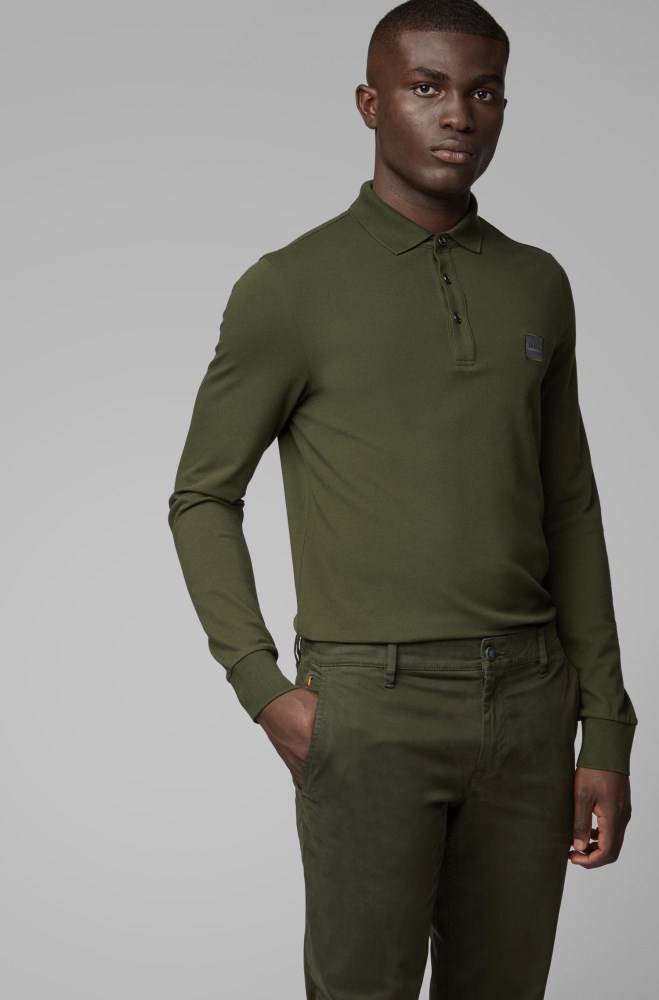 Hugo Boss Slim-fit polo shirt Lyse Grønn | TwOzgnJ7