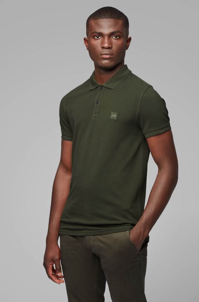 Hugo Boss Slim-fit polo shirt Lyse Grønn | plFHvEzG