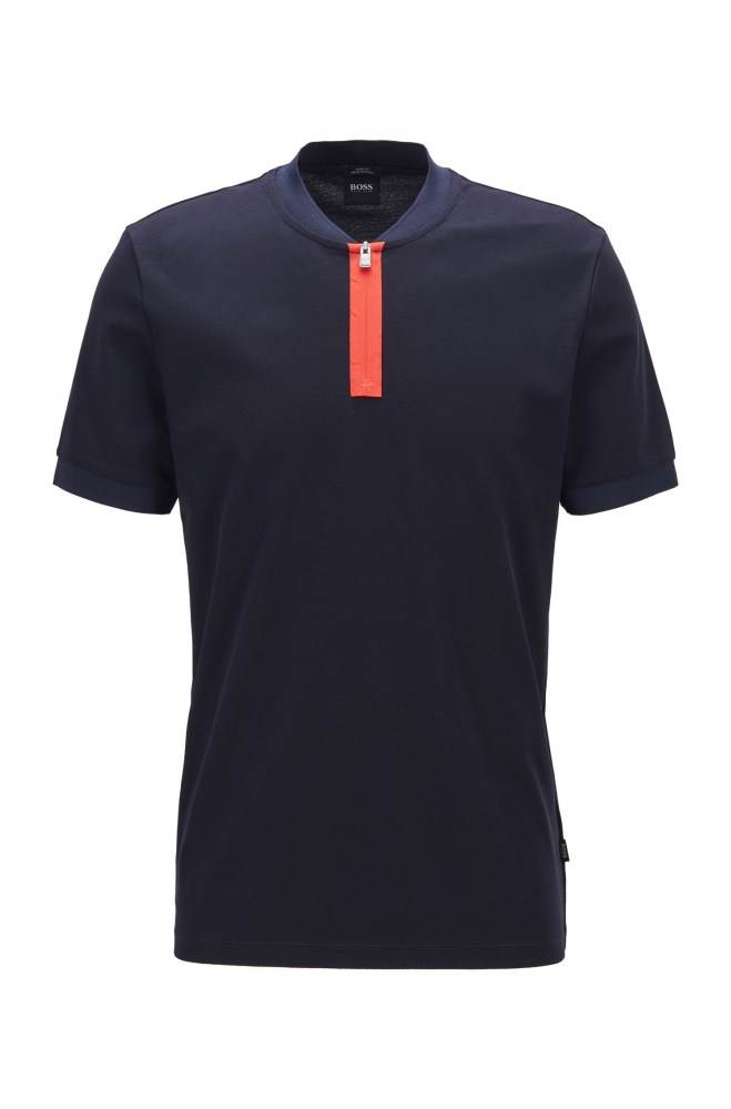 Hugo Boss Slim-fit polo shirt Mørke Blå | AGfjCXiP