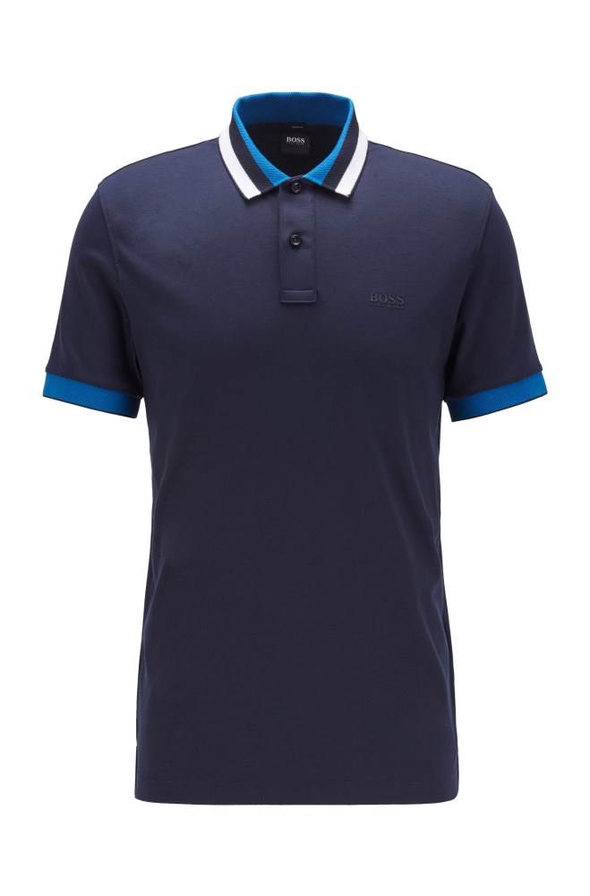 Hugo Boss Slim-fit polo shirt Mørke Blå | CVdEhVdw