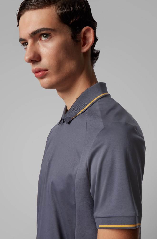 Hugo Boss Slim-fit polo shirt Mørke Blå | ErbwgZcn