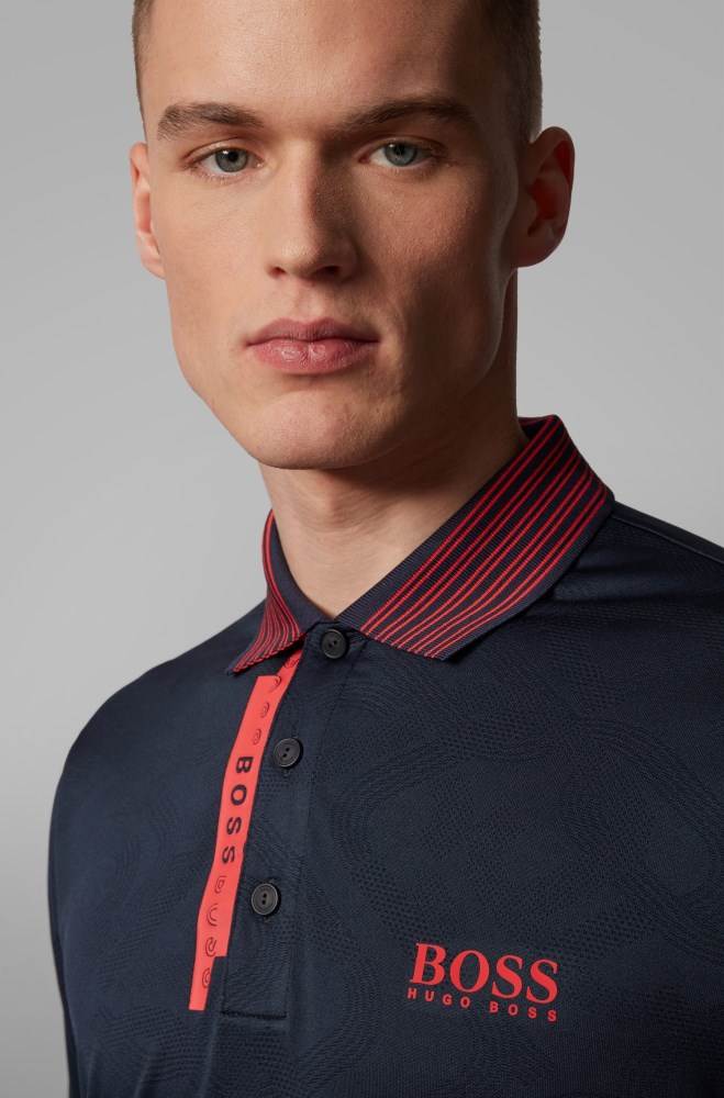 Hugo Boss Slim-fit polo shirt Mørke Blå | I2IGpel6