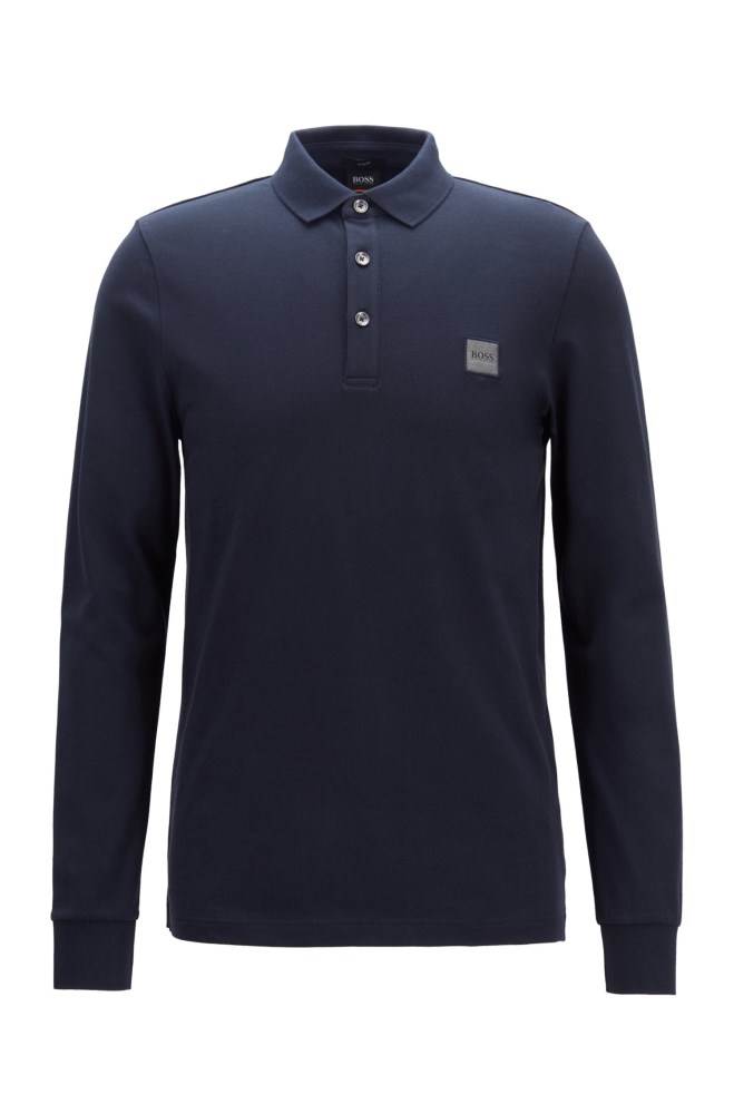 Hugo Boss Slim-fit polo shirt Mørke Blå | N2aXb4Sp